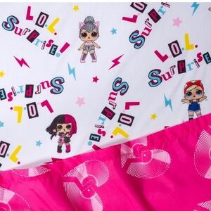 NWT LOL surprise! 3 three piece sheet set & extra pillowcase set twin size
